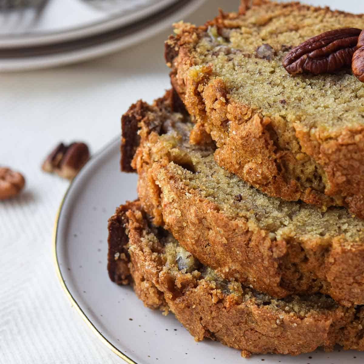 Bakery Style Banana Bread and Pecans