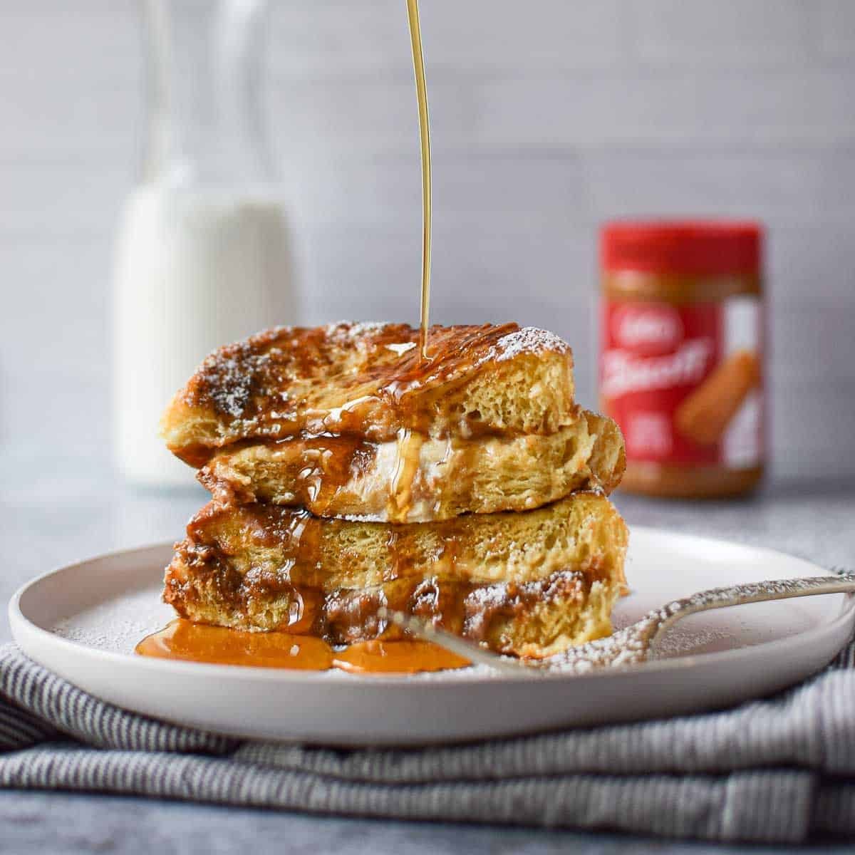 Biscoff Stuffed French Toast