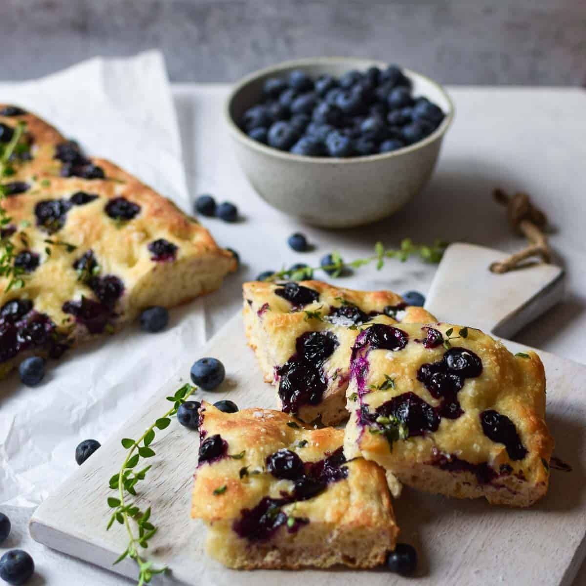 Blueberry and Thyme Focaccia