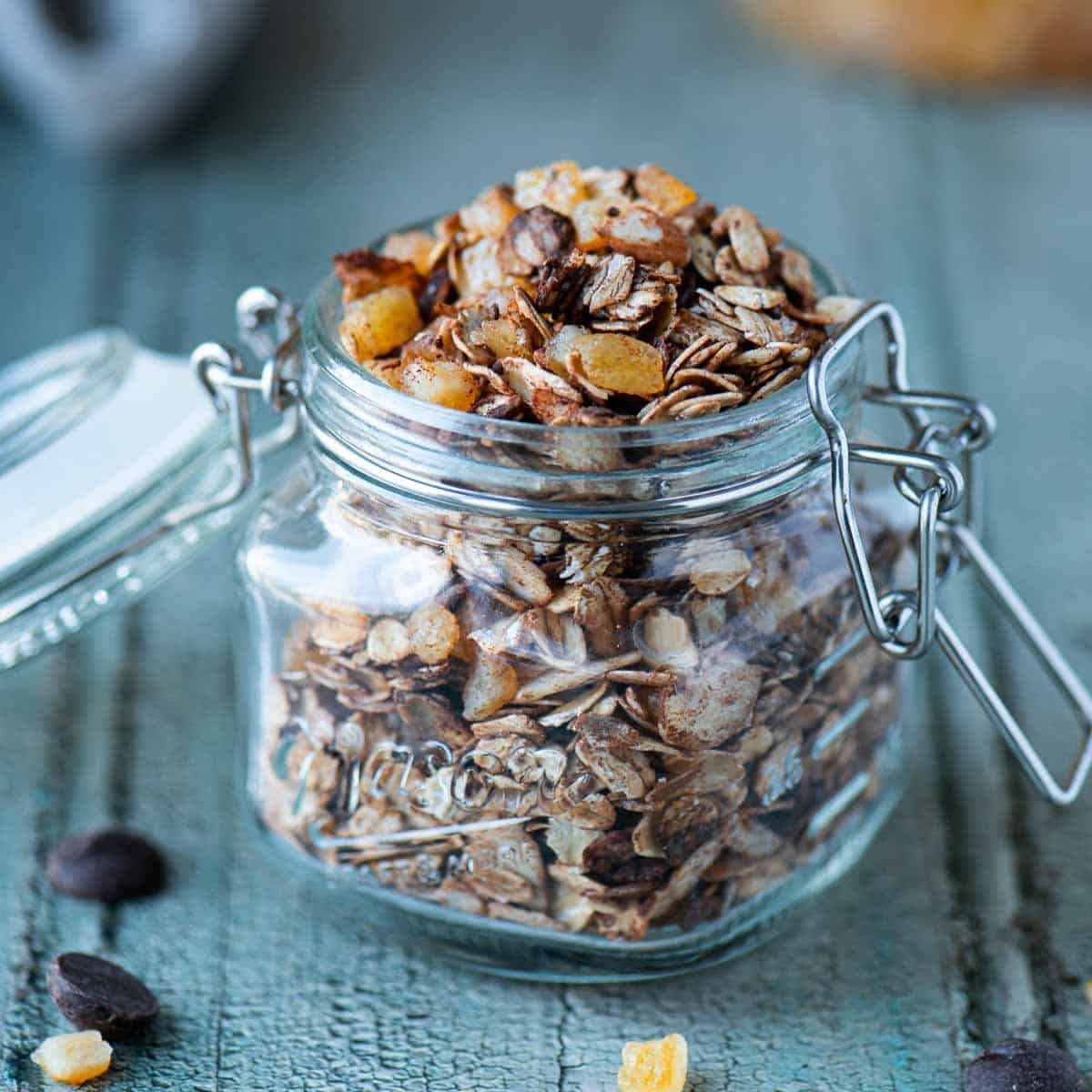 Chocolate Muesli, plus Candied Orange