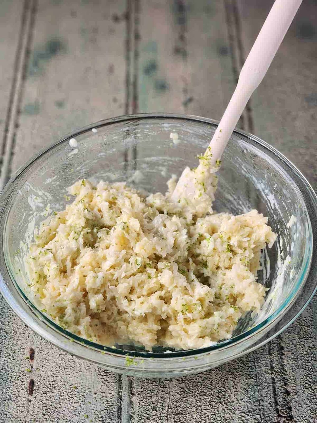 Final mixed batter for macaroons.