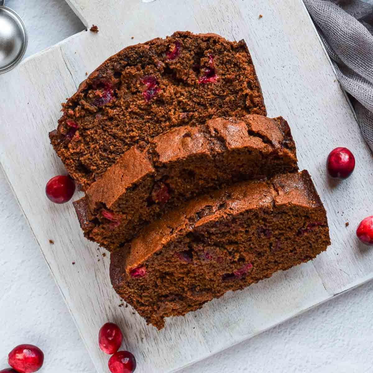 Cranberry Gingerbread Loaf