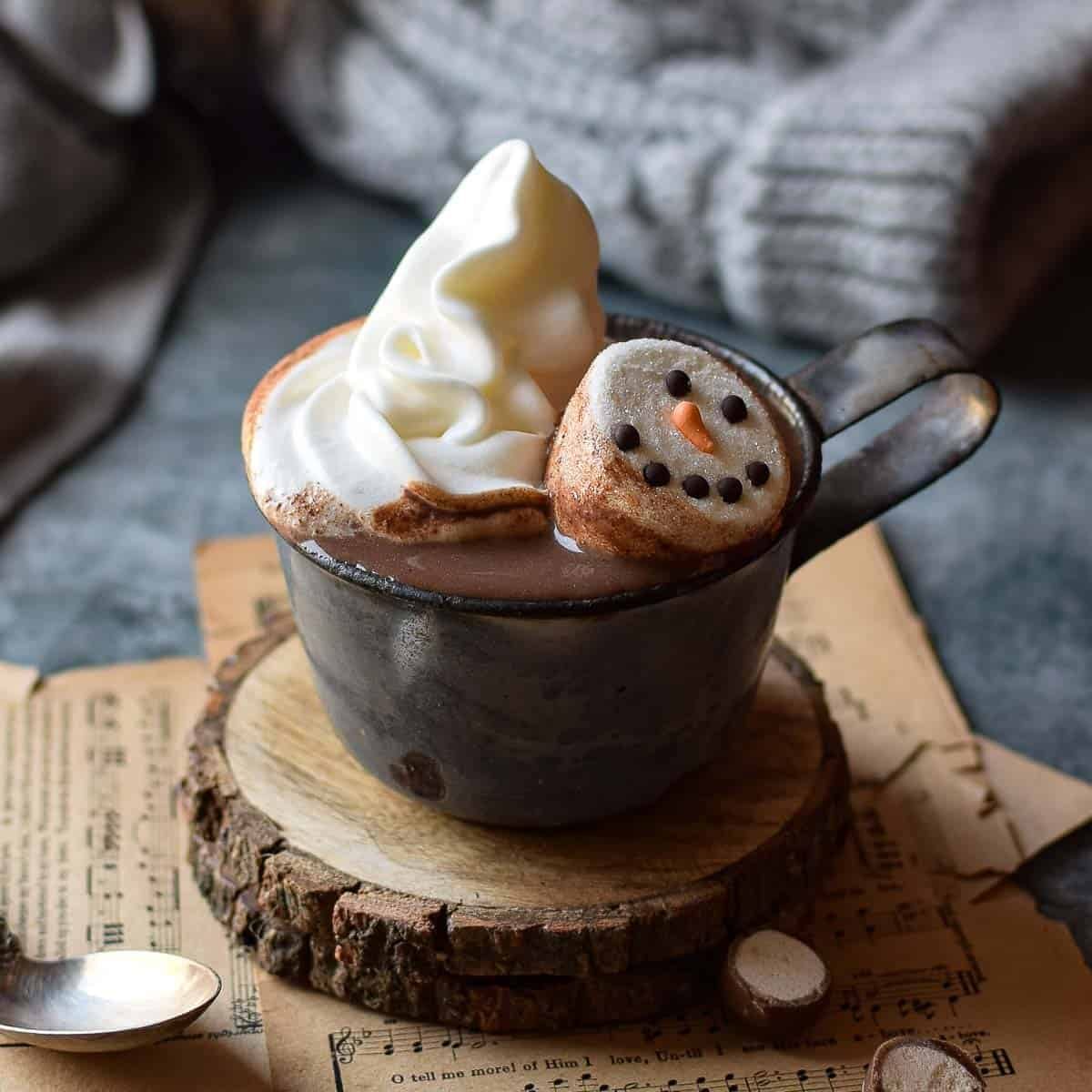 Decadent Malted Milk Hot Chocolate