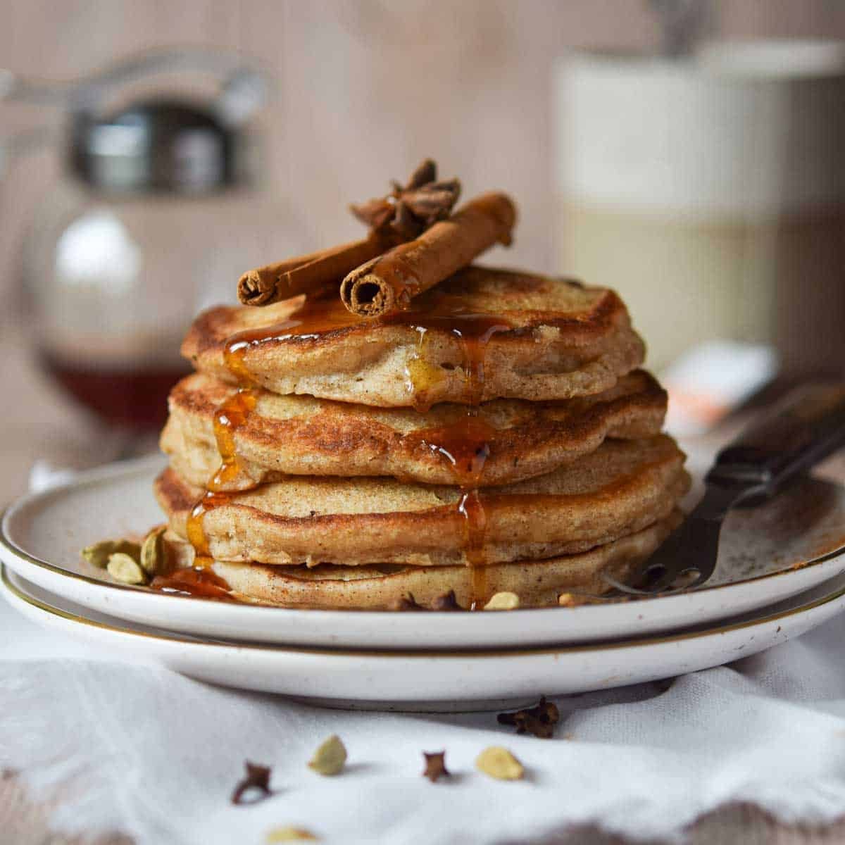 Double Chai Spiced Pancakes