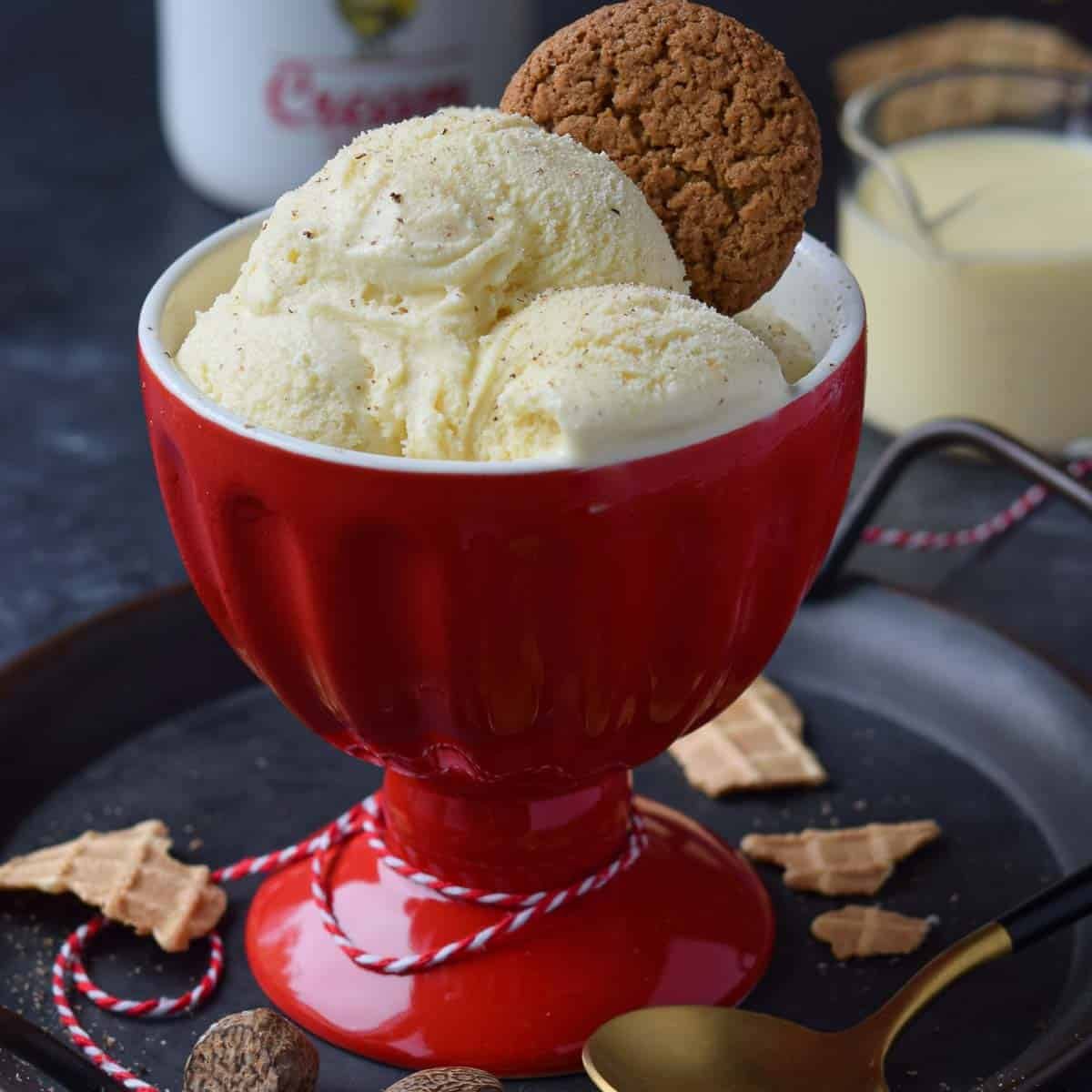 Christmas Eggnog Ice Cream