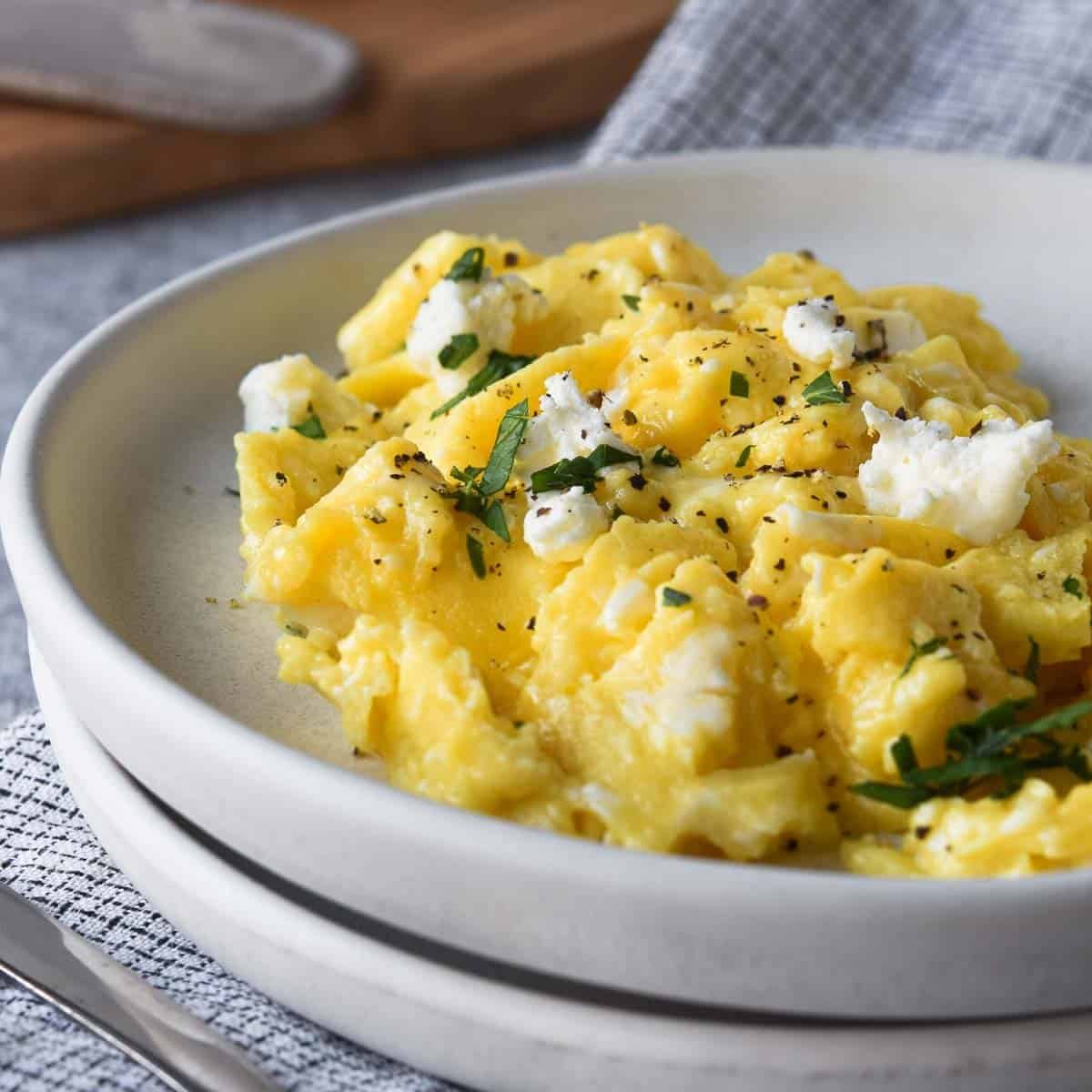 Goat Cheese Scrambled Eggs