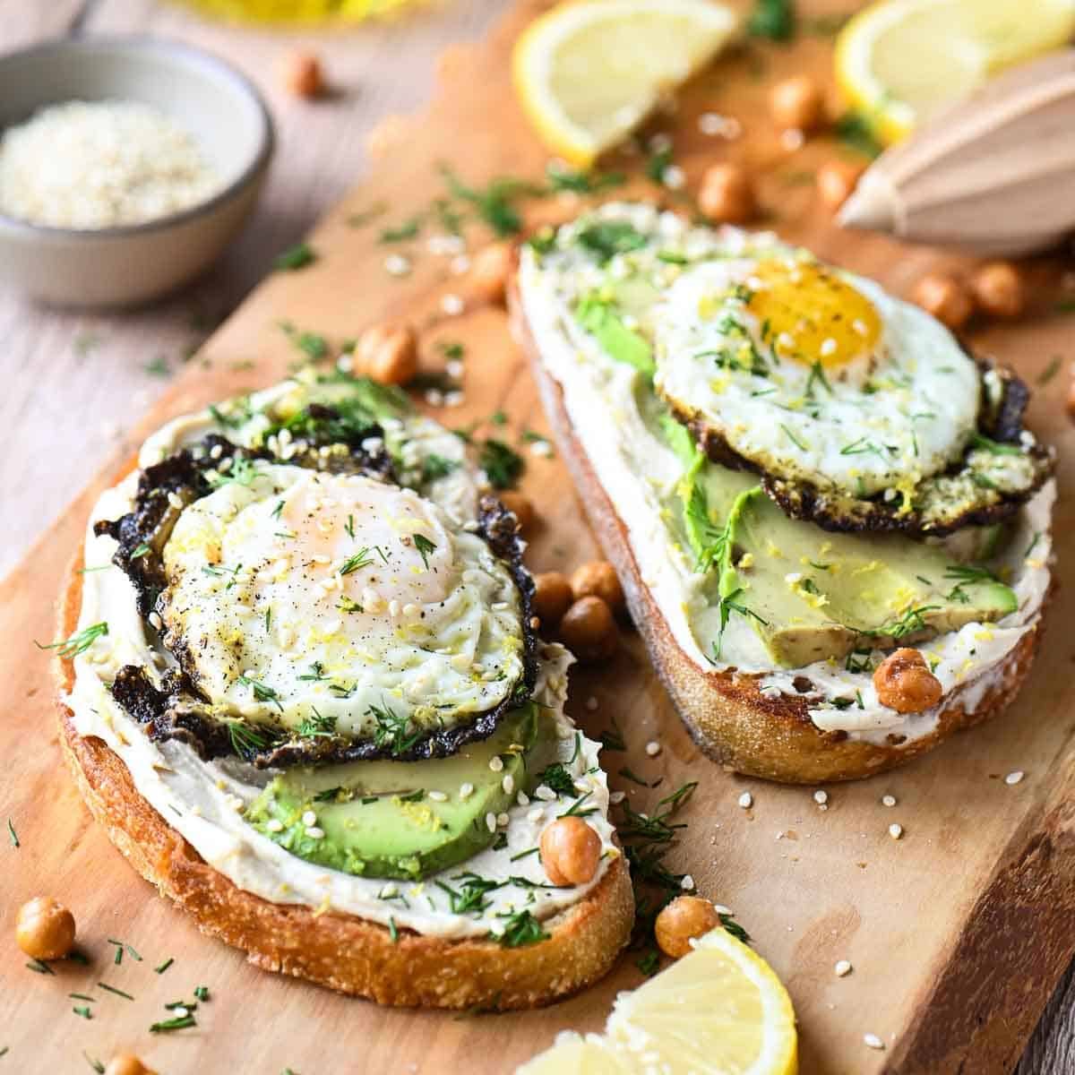 Hummus Toast, plus Za'atar Eggs, Avocado, and Dill