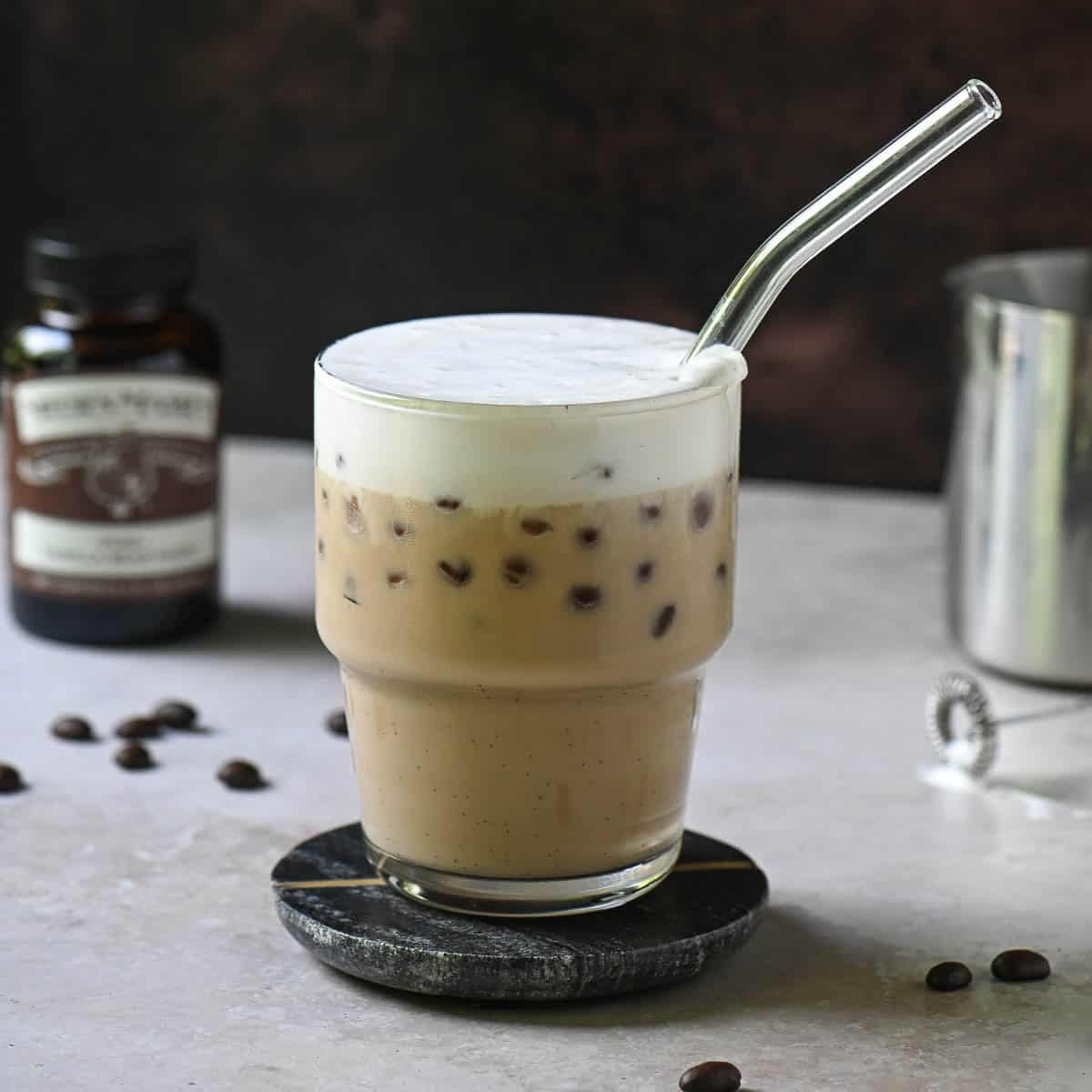 Iced Vanilla Bean Latte, Real Vanilla