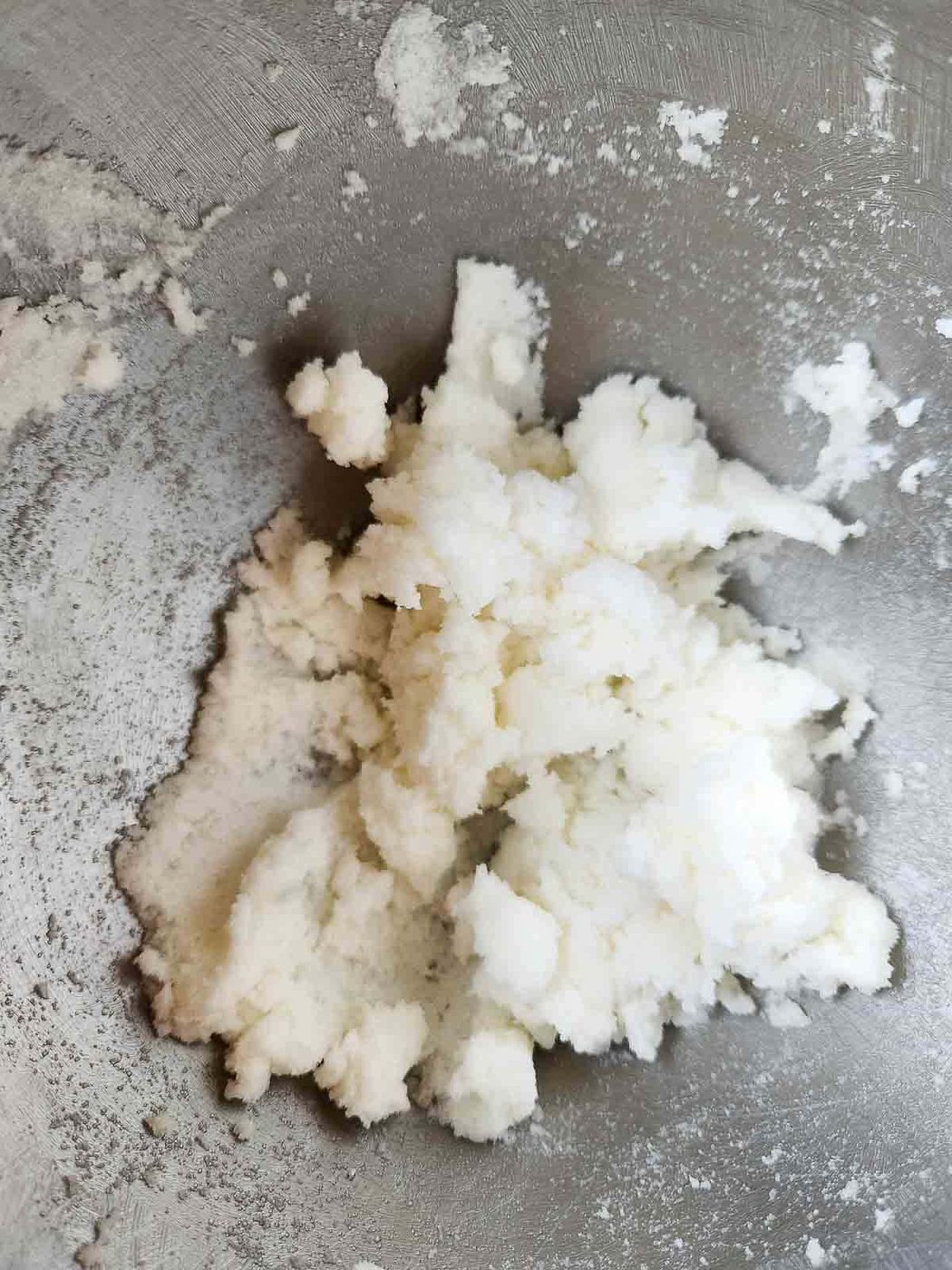 Batter in a mixing bowl.