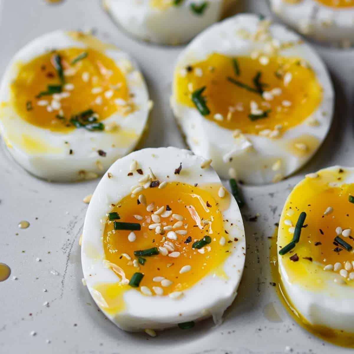 Jammy Eggs and Toasted Sesame Oil