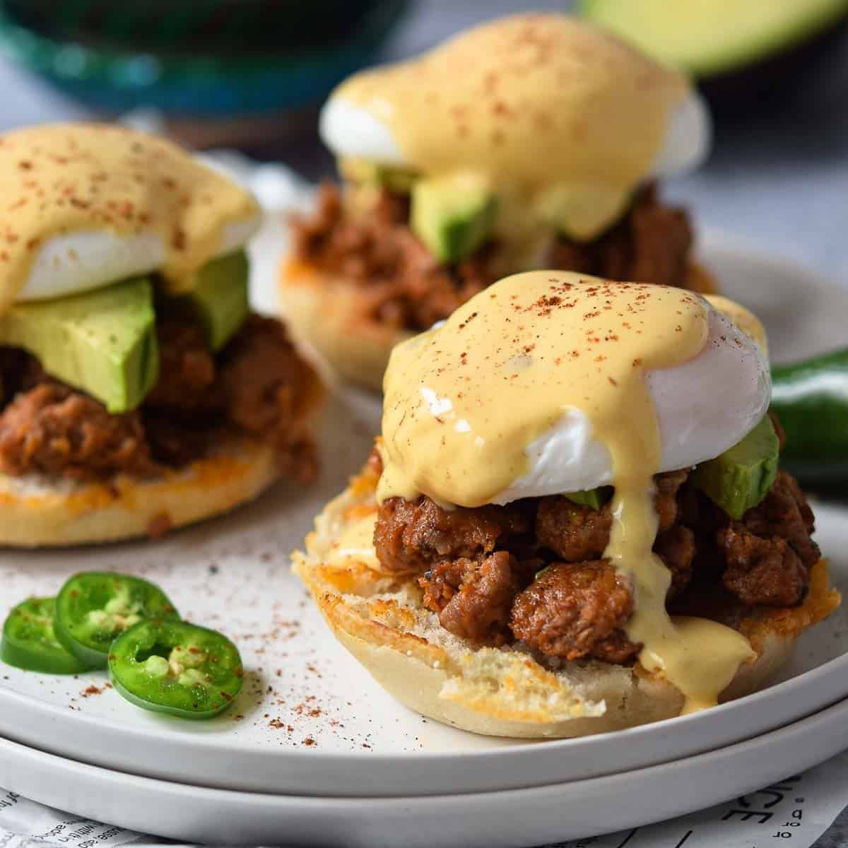 Mexican Eggs Benedict and Chipotle Hollandaise