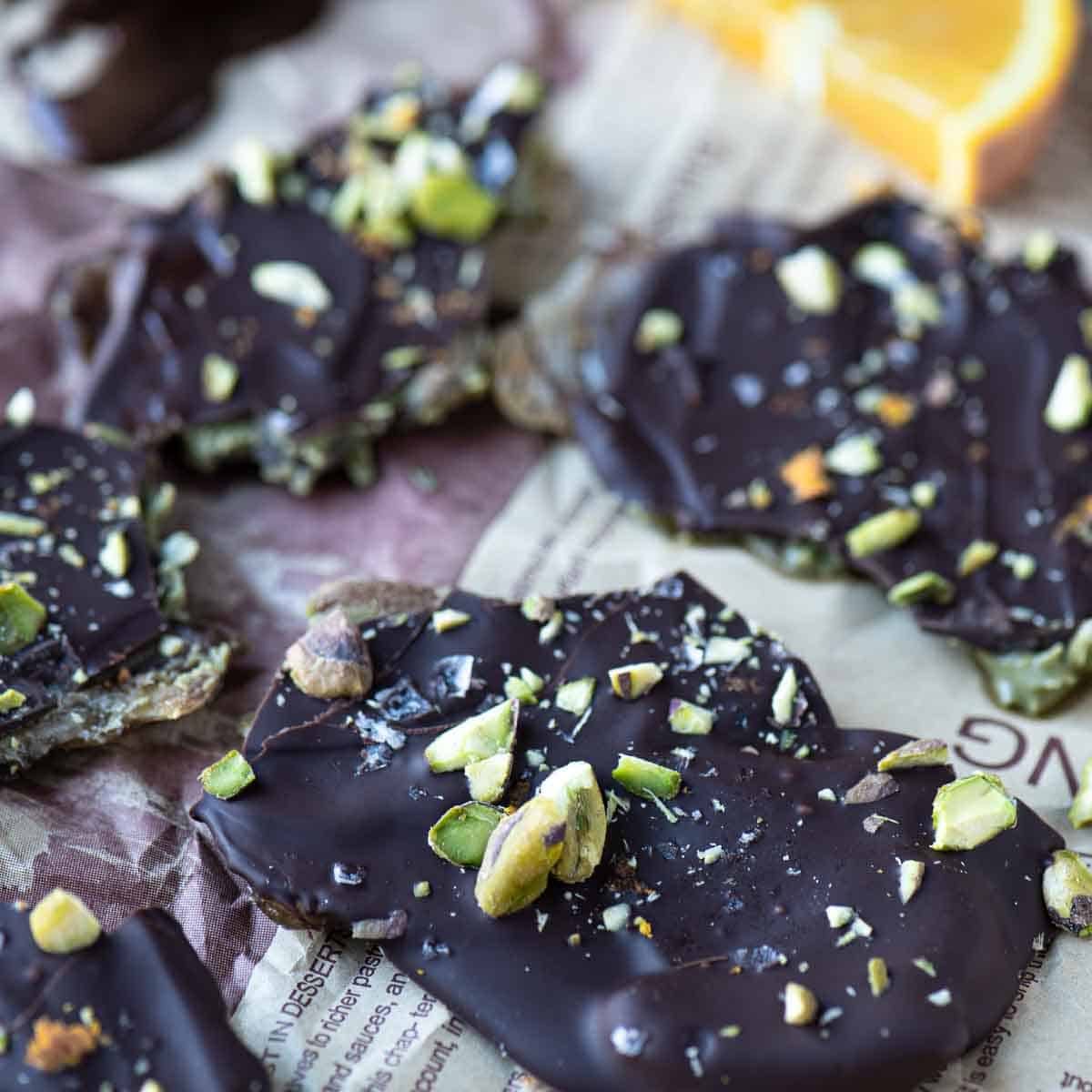Orange Pistachio Date Bark