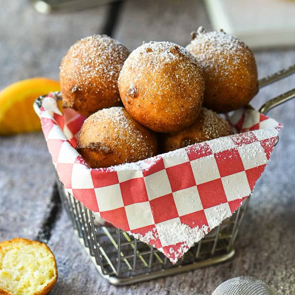 Orange Ricotta Zeppole, Italian Ricotta Doughnuts
