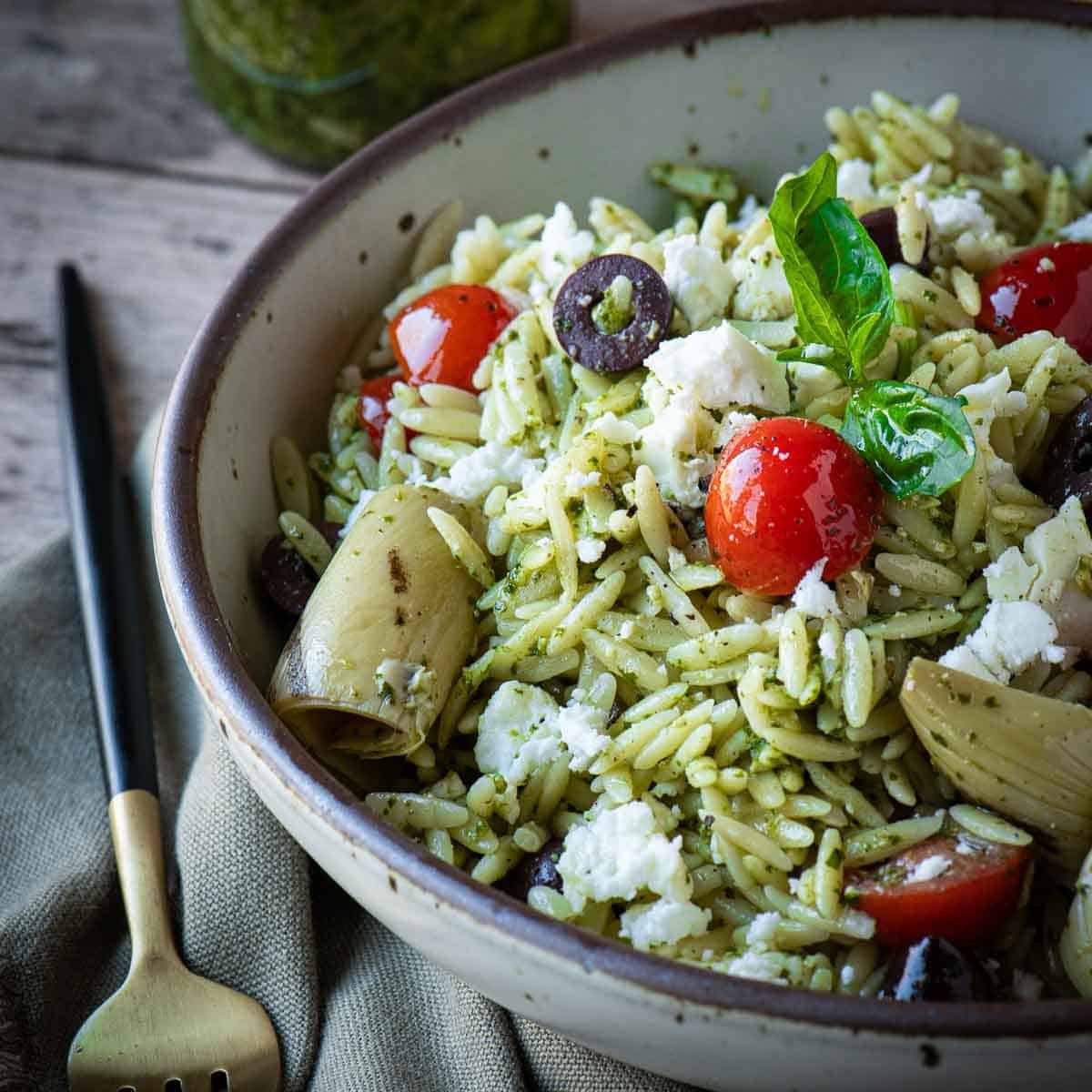 Orzo Pesto Salad