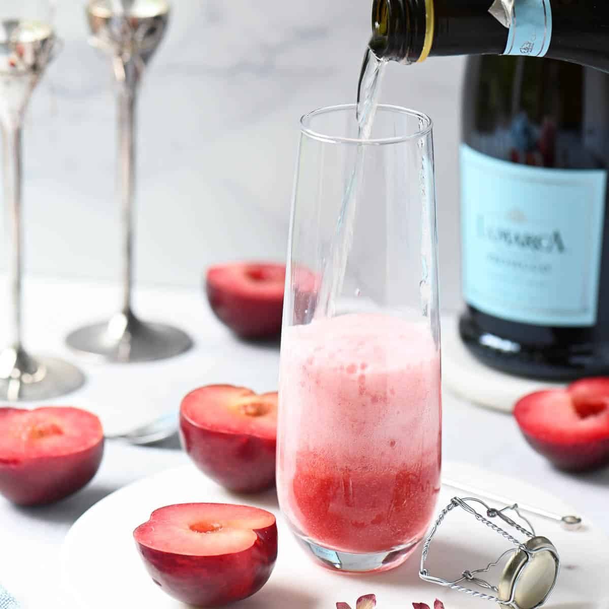 Plum Bellini Cocktail