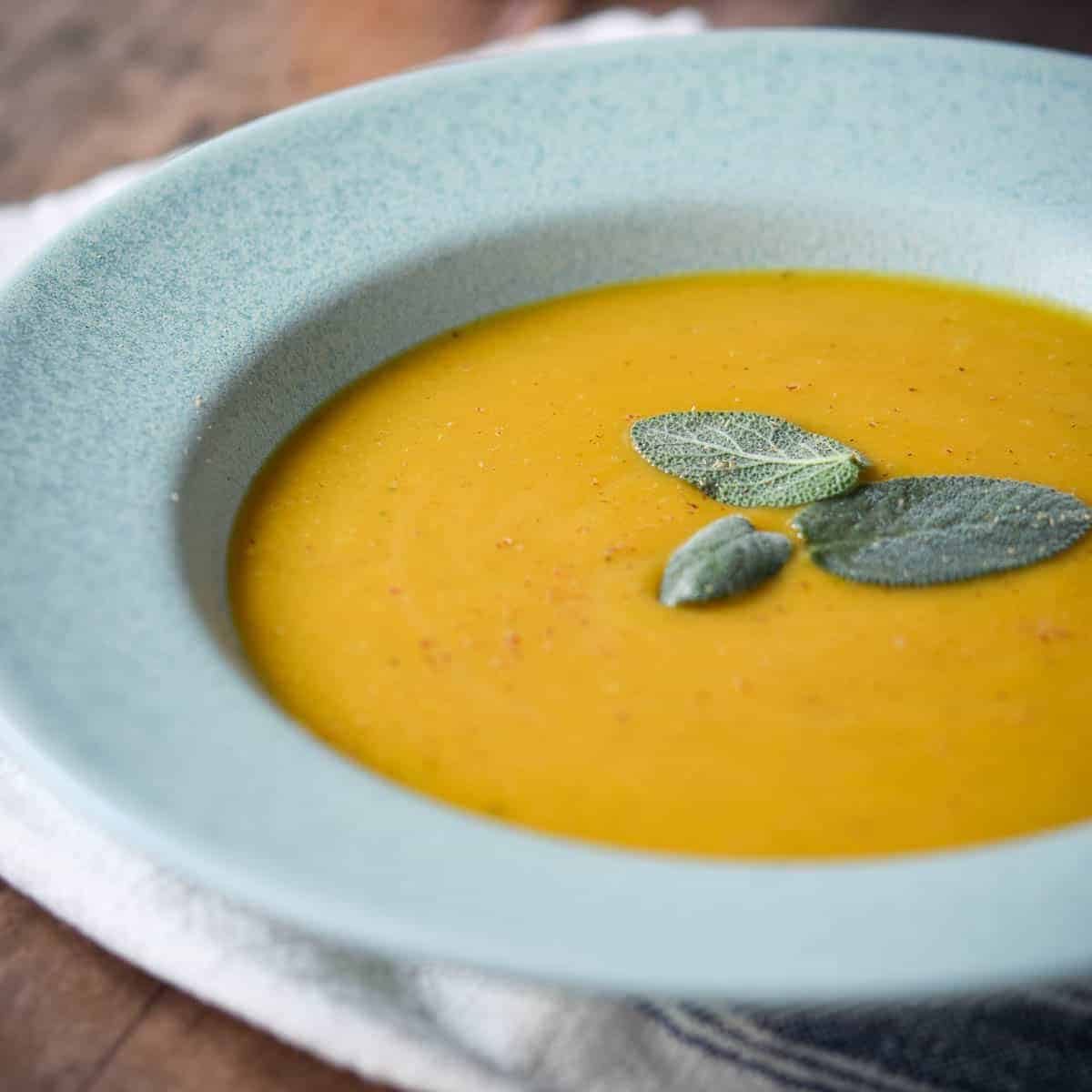 Butternut Squash Soup and Apple