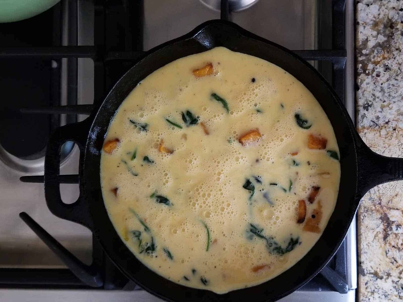Roasted Butternut Squash, Spinach, and Ricotta Frittata