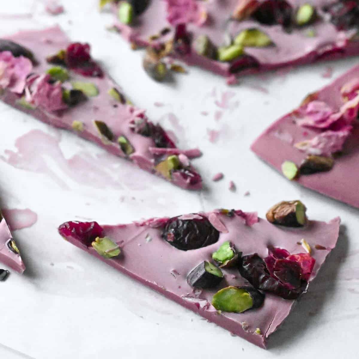 Ruby Chocolate Bark, Pink Chocolate Bark