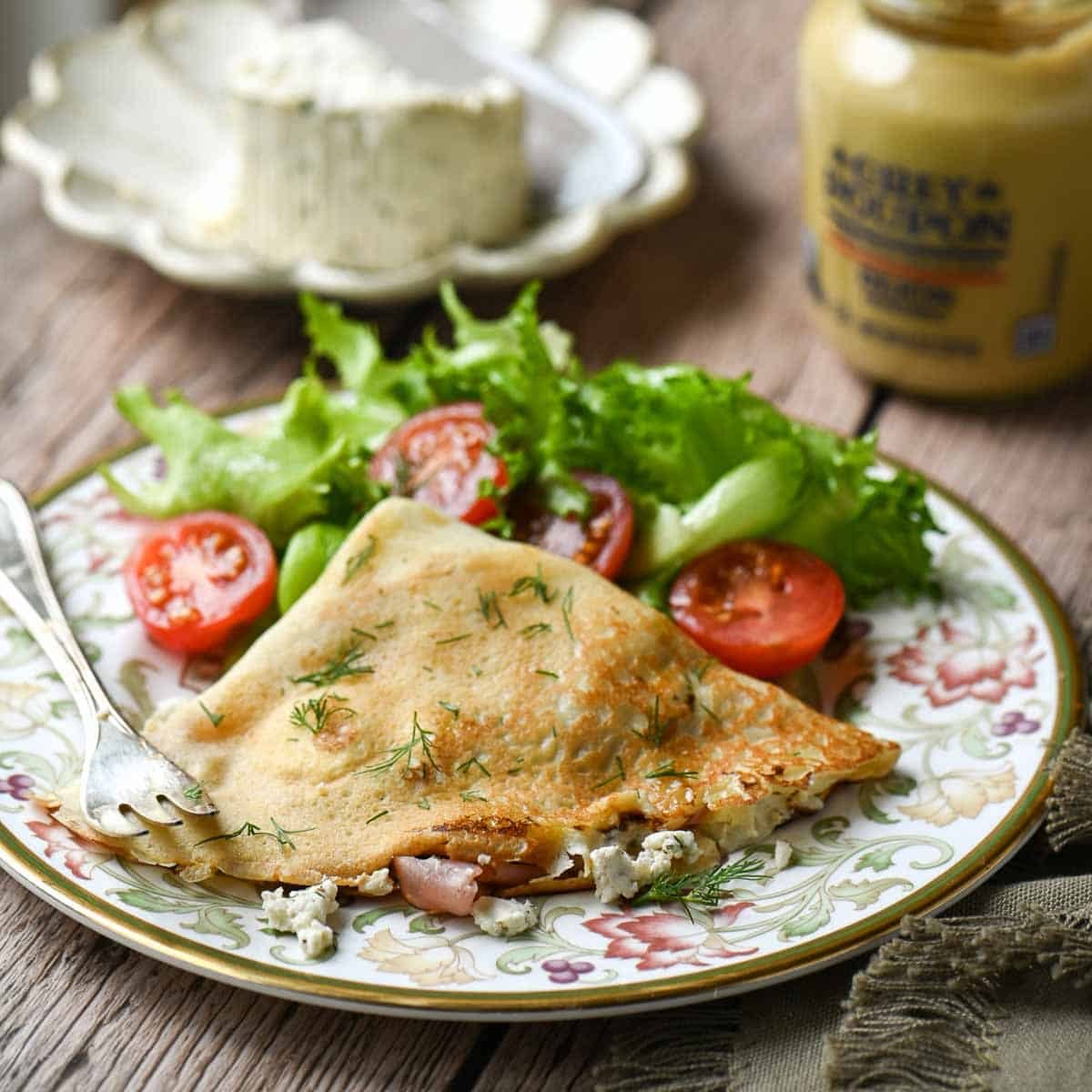 Savory Crepes and Boursin Cheese and Ham