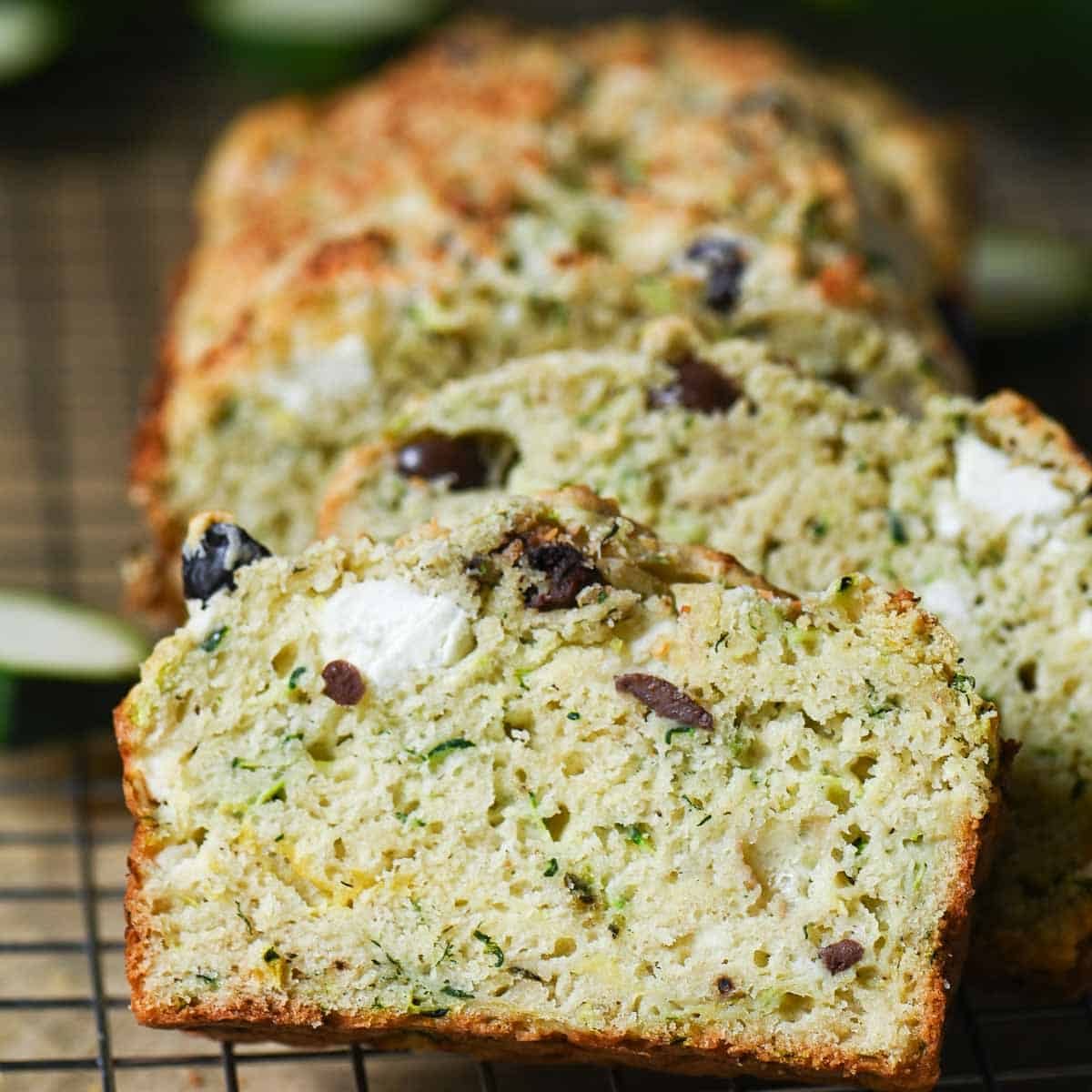 Savory Zucchini Bread and Feta and Olives