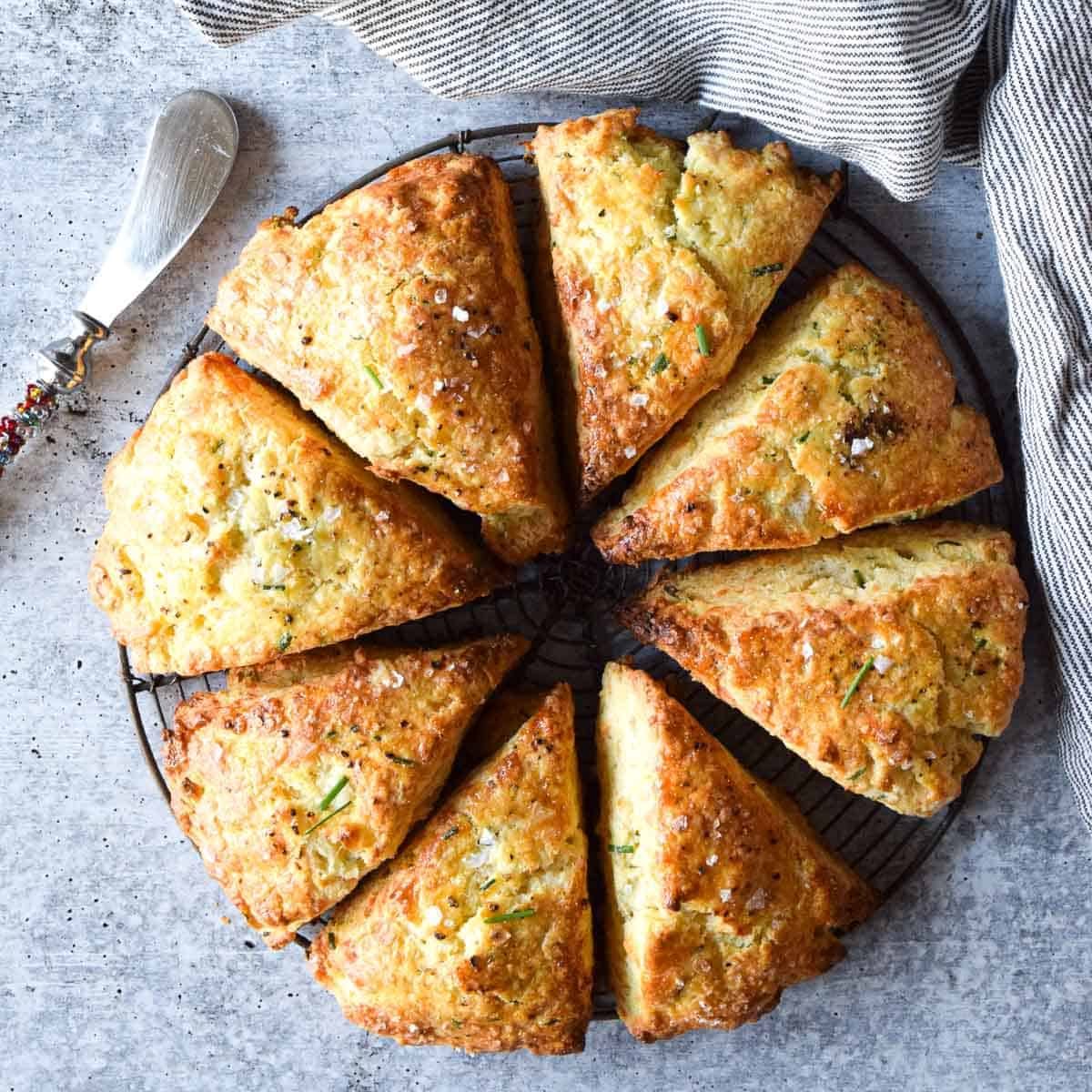 Smoked Gouda and Chive Scones