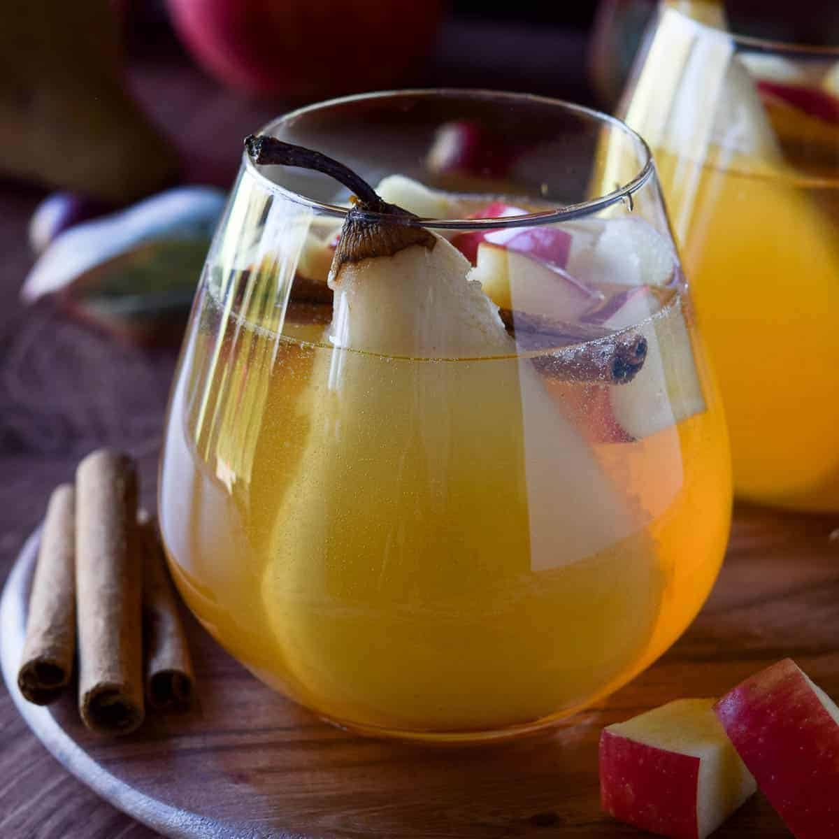 Spiced Apple and Pear White Sangria