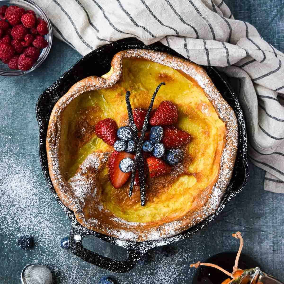 Sweet Vanilla Dutch Baby Pancake