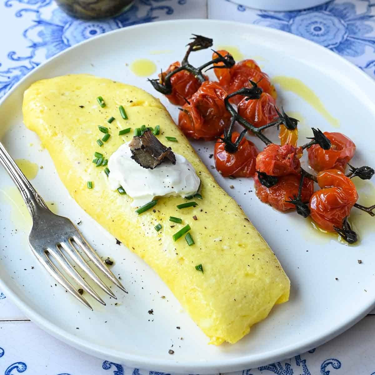 Truffle Omelet, plus Crème Fraîche