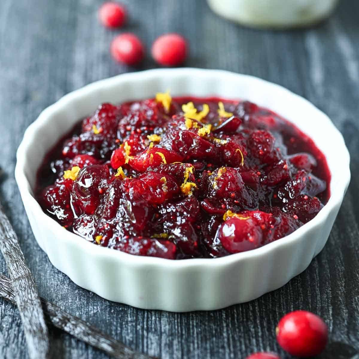 Vanilla Cranberry Compote
