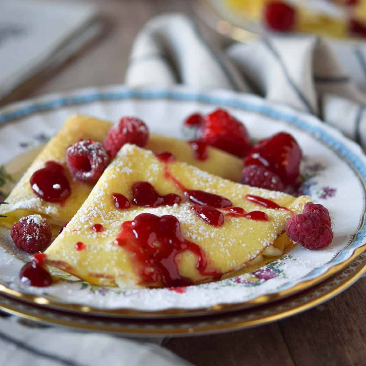 Whipped Ricotta and Lemon Stuffed Crepes