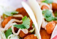 Crispy Golden Shrimp Tacos with Smoky BBQ Crema and Zesty Chili Slaw