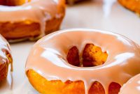 Harvest Pumpkin Donuts with Salted Caramel Glaze