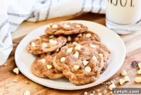 Decadent White Chocolate Toffee Snickerdoodles