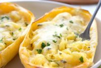 Cheesy Twice-Baked Spaghetti Squash