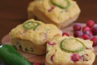 Spicy-Sweet Cranberry Cornbread Muffins