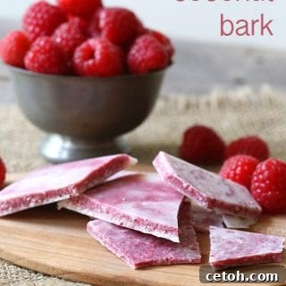 Easy Raspberry Coconut Bark Fat Bombs