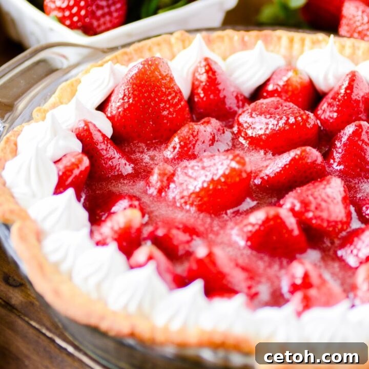 Sweet and juicy fresh strawberry pie recipe that's perfect for summer! Learn how to make this easy dessert with a homemade or store-bought crust.