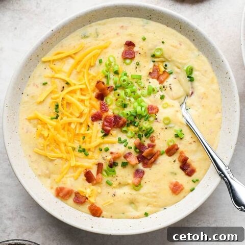Best Potato Soup Recipe, a hearty and flavorful classic.