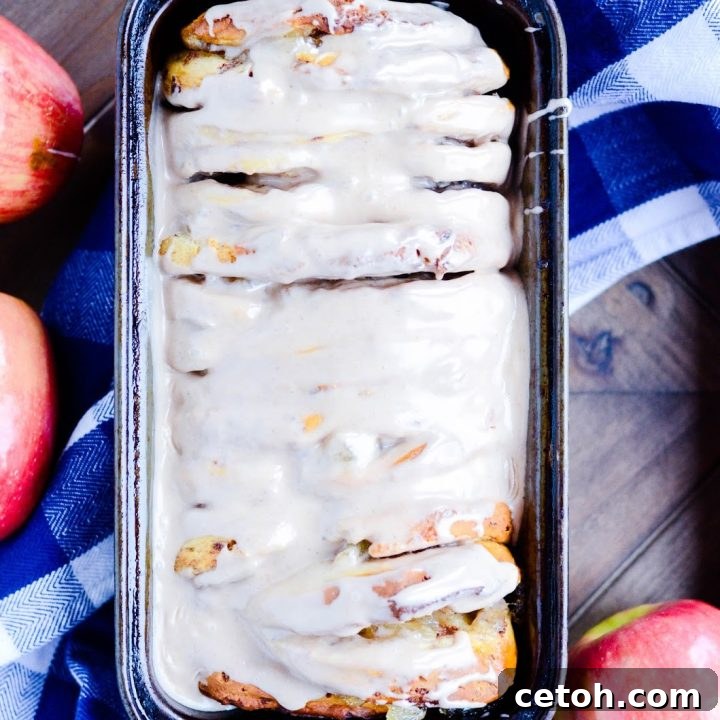 Apple pie cinnamon roll pull-apart bread.