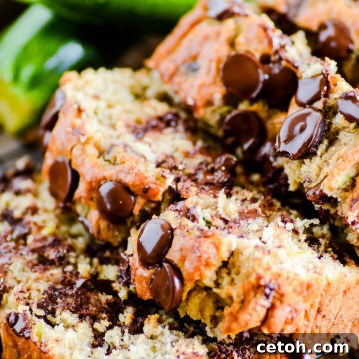 Indulge in this moist and delicious Chocolate Chip Zucchini Banana Bread! Perfect for breakfast or a snack, and a great way to use up ripe bananas and zucchini.