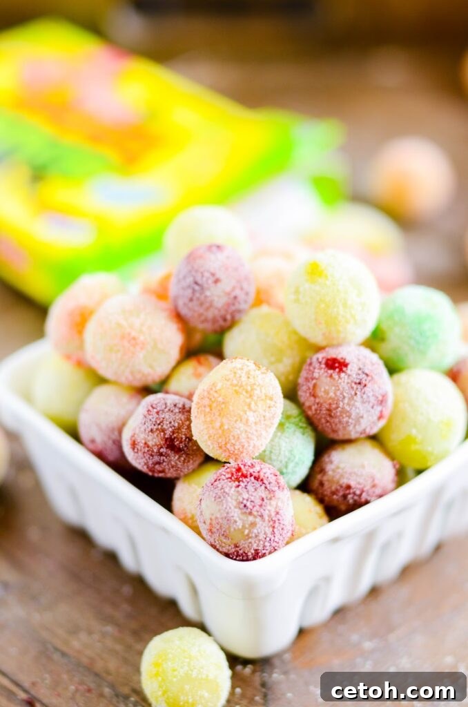 Indulge in a guilt-free dessert with our easy-to-make Sour Patch Frozen Grapes - packed with flavor and sure to satisfy your sweet tooth.