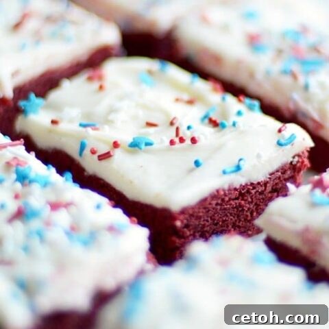 Red Velvet Cookie Bars with Cream Cheese Frosting