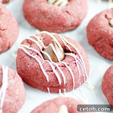 Red Velvet Hugs & Kisses Blossom Cookies