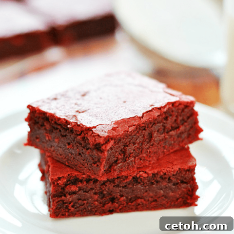 Browned Butter Red Velvet Brownies