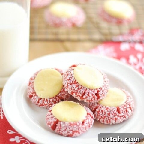 Red Velvet Cream Cheese Thumbprints