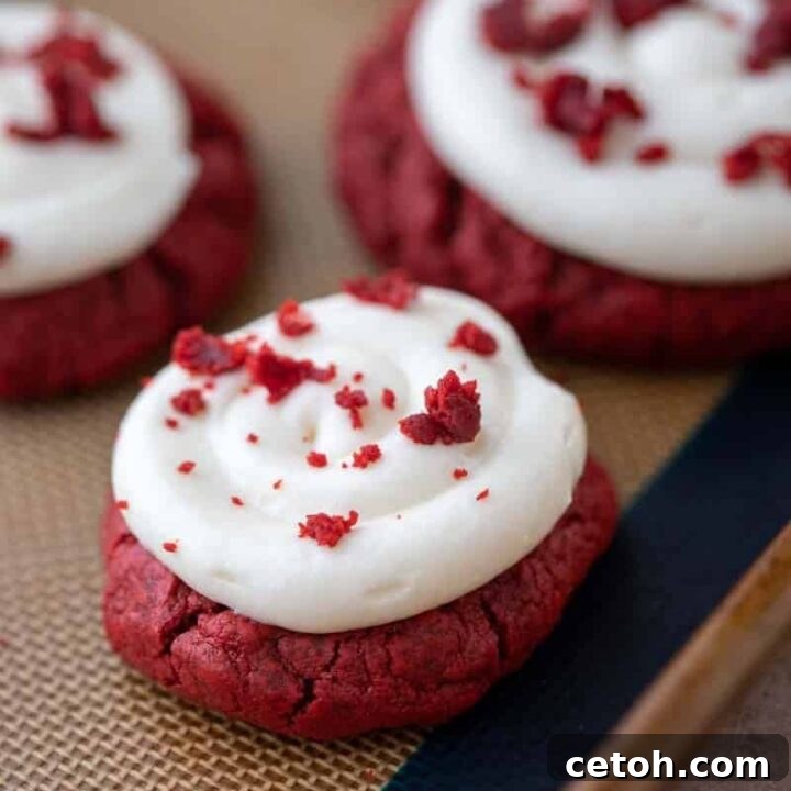 Easy Crumbl Red Velvet Cupcake Cookies