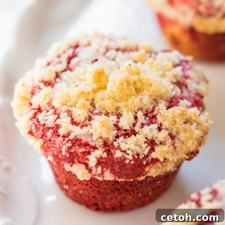 Red Velvet Cream Cheese Muffins