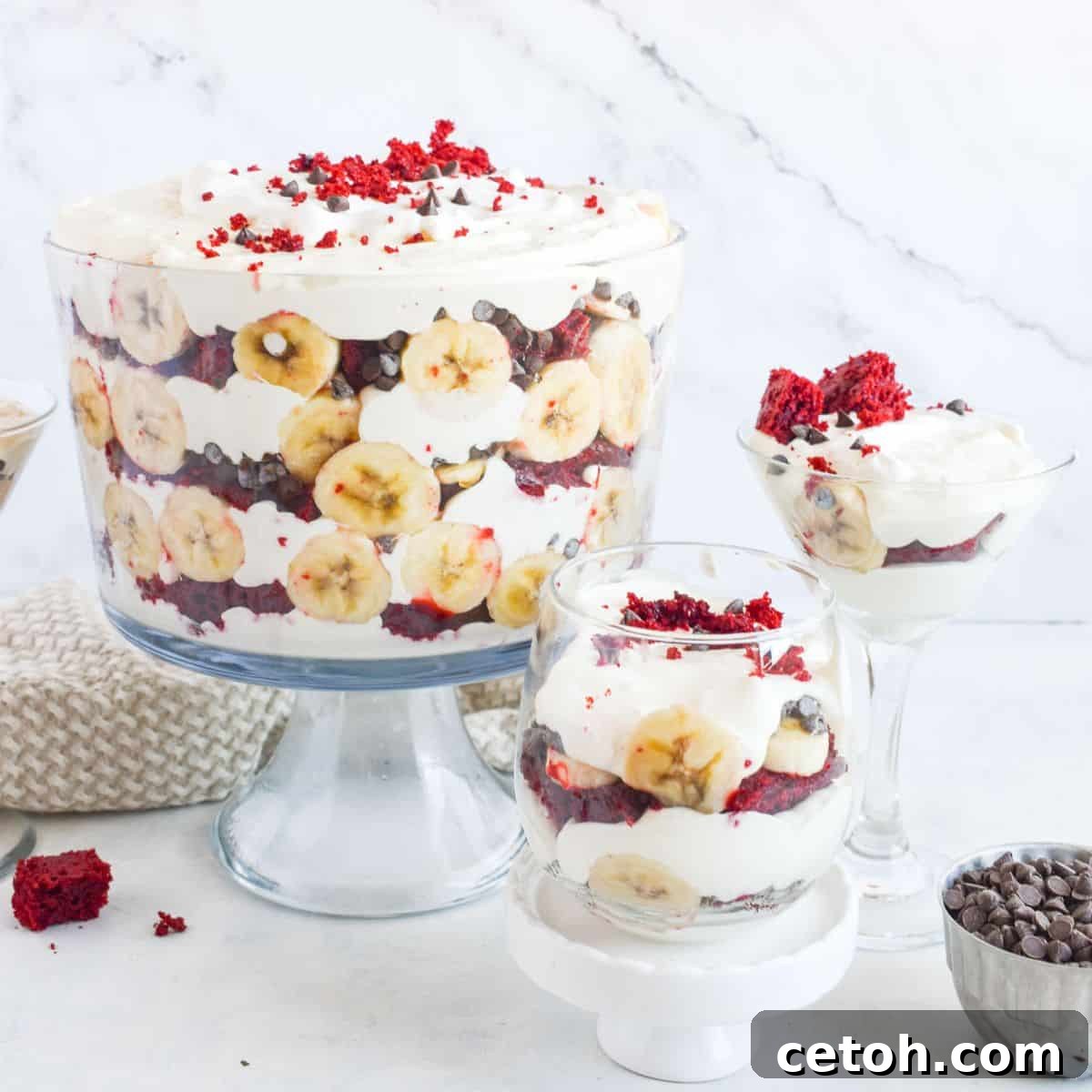 Red Velvet Banana Pudding