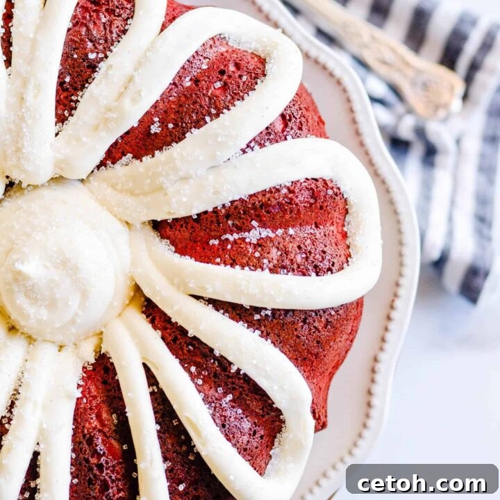 Red Velvet Bundt Cake with Cream Cheese Frosting