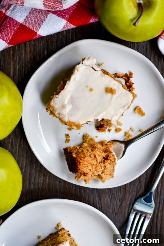 Fall baking inspiration: applesauce cake with maple icing, a comforting and delicious dessert recipe.